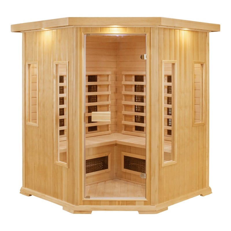 Centuraheat 4-5 Person Diamond Corner Sauna - 3000W 4-5 Person Diamond Infrared Corner Sauna